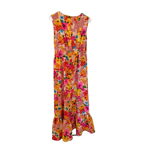 Vintage Retro Flower Power Sun Fashions of Hawaii Floral Maxi Dress Size 10 MINT - Picture 16 of 16